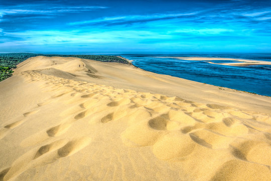 Dune du Pilat, the biggest sand dune in Europe, France