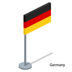 Isometric 3D vector illustration flags of countries collection. Flag of Germany