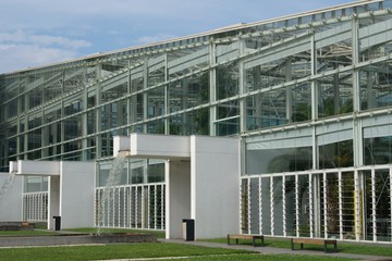 Fototapeta na wymiar część nowoczesna ogrodu botanicznego w Padwie