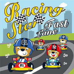 racing car formula vector cartoon 