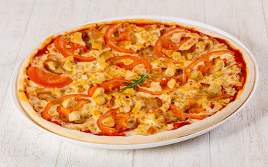 Pizza with bacon