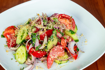 Georgian salad with onion