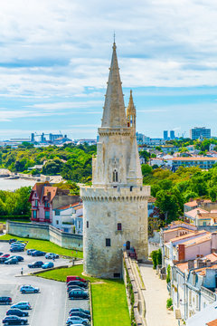 Seaside of La Rochelle dominated by Tour de la Lanterne, France
