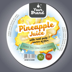 pineapple juice label sticker