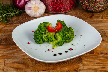 Delicious broccoli with garlic