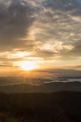 Sunrise over the Great Smoky Mountains National Park