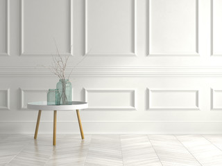 Part of modern interior design 3D rendering