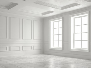 Interior empty room 3D rendering - 211038367