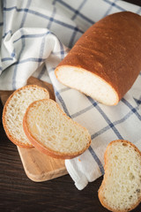 Fresh sliced wheaten bread