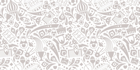 Trendy soccer seamless pattern. Vector ornament