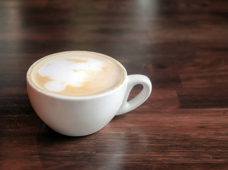 Fototapeta premium Coffee cup, A cup of hot latte coffee