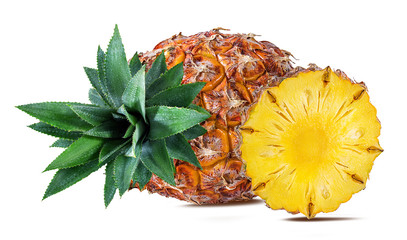 Fresh pineapple isolated on white background