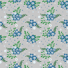 Fashionable pattern in small flowers. Floral seamless background for textiles, fabrics, covers, wallpapers, print, gift wrapping and scrapbooking. Raster copy.