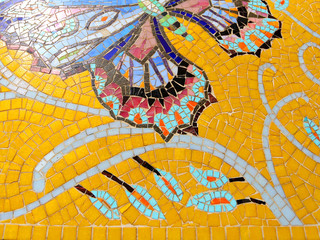 Fragments of a colorful mosaic