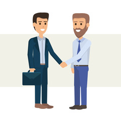 The meeting of two businessmen Two Businessman Hand Shake