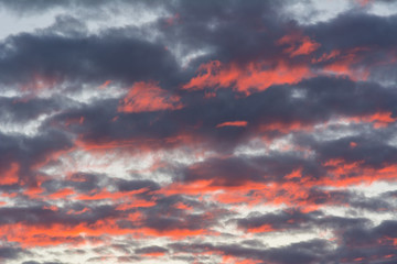 Fototapeta premium Background of the evening sky and amazing clouds.
