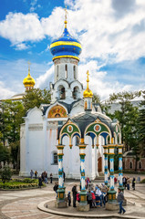 Fototapeta na wymiar Assumption wellspring in Holy Trinity St. Sergius Lavra, Russia