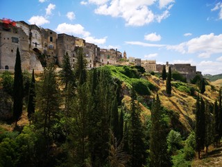 Fototapeta na wymiar Panorama von Gravina in Puglia, Italien