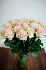 Bouquet of roses in a vase.