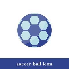 Obraz premium Vector Illustration. Soccer ball icon. Flat style. Ball