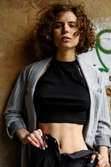 portrait of a girl, street style