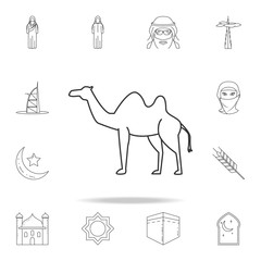 camel icon. Detailed set of Arab culture icons. Premium graphic design. One of the collection icons for websites, web design, mobile app
