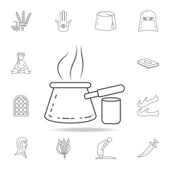 arabic coffee icon. Detailed set of Arab culture icons. Premium graphic design. One of the collection icons for websites, web design, mobile app