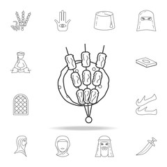 barbecue icon. Detailed set of Arab culture icons. Premium graphic design. One of the collection icons for websites, web design, mobile app