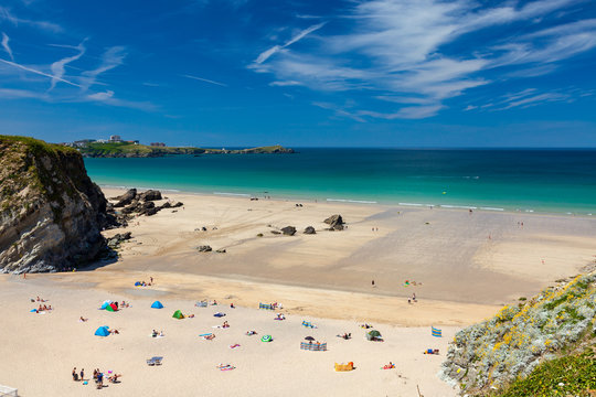 Lusty Glaze Beach Newquay Cornwall England
