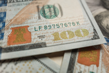 Obraz premium American Dollars Cash Money. One Hundred Dollar Banknotes.