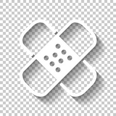 Band aid icon. Plaster sign. Couple of patches. Simple linear ic