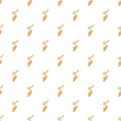 Hand giving money pattern seamless repeat in cartoon style vector illustration