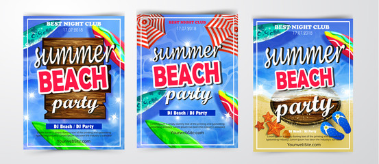 Poster for summer and beach party background © bastinda18