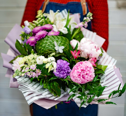 nice bouquet in the hands