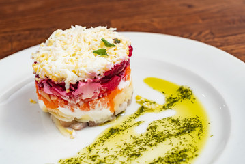 russian herrring salad