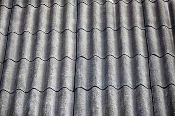 background of gray shingles close-up