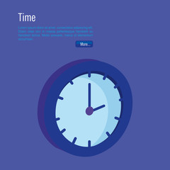 time clock isometric icon vector illustration design