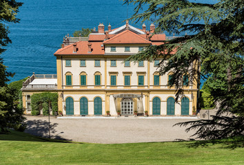 View of Villa Pallavicino, the ancient residence on Lake Maggiore, Stresa, Piedmont, Italy
