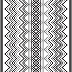 Zigzag seamless pattern. Black and white vector chevron backgrou