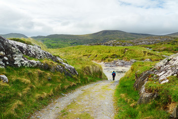 Abbey Island, famous for ruins of Derrynane Abbey and cementery, located in County Kerry, Ireland