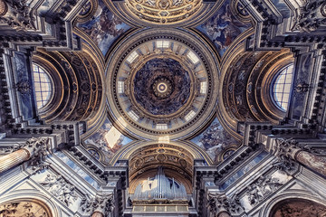 Obraz premium Ceiling of the Sant'Agnese in Agone in Rome
