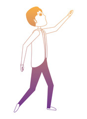 businessman over white background, colorful design. vector illustration