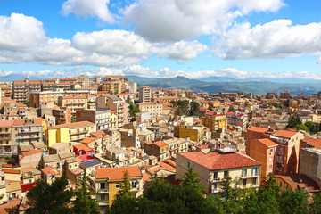 Aerial view of Enna, Sicily, Italy