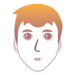 cartoon man with mustache over white background, vector illustration