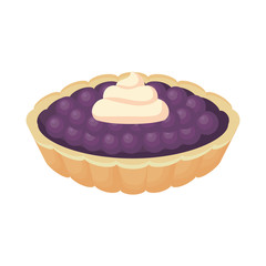 sweet pie icon over white background, vector illustration