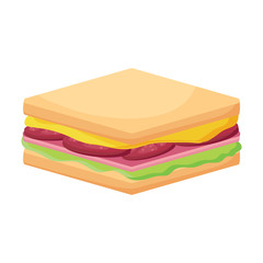 sandwich icon over white background, colorful design. vector illustration