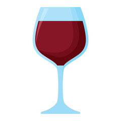 wine glass icon over white background, vector illustration