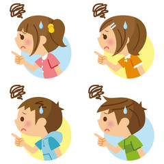 子供　アイコン　横向き　困る