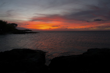 Fototapeta premium Lava Lava Sunset - Kauai Hawaii