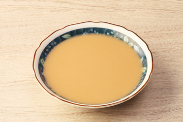 Traditional Taiwanese breakfast -  rice and peanut milk